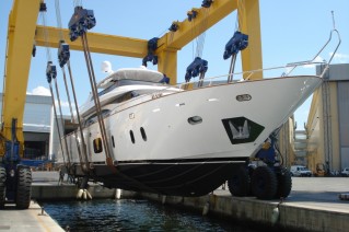The launch of the luxury yacht Efficient Propulsion.JPG